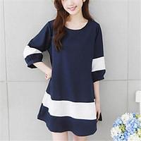 womens going out casualdaily sexy street chic loose dress striped roun ...