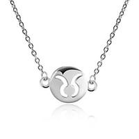 womens pendant necklaces chain necklaces jewelry circle copper silver  ...