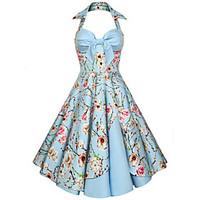 womens casualdaily beach holiday vintage sheath swing dress floral hal ...