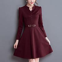 womens casualdaily party vintage street chic sheath dress jacquard rou ...