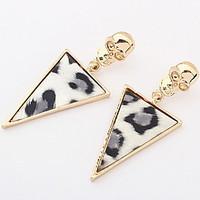 Women\'s Drop Earrings Gold Jewelry Triangle Chrome Skull Euramerican Exaggerate Personality Business And Party Statement Jewelry