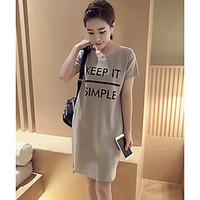 womens casualdaily simple spring summer t shirt letter number round ne ...
