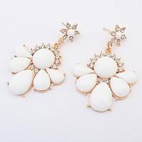 womens drop earrings unique design flower style petals heart eurameric ...