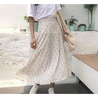 Women\'s Casual/Daily Midi Skirts A Line Solid Summer