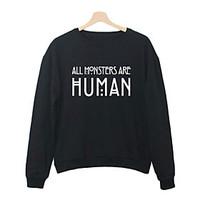 womens casualdaily active simple sweatshirt letter round neck inelasti ...