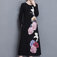 womens going out casualdaily party vintage simple chinoiserie shift dr ...