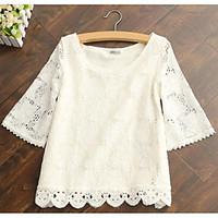 womens casualdaily cute t shirt solid round neck short sleeve cotton