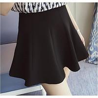 womens casualdaily above knee skirts a line solid summer