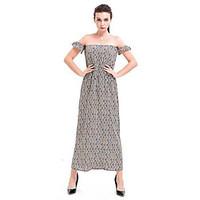 womens going out casualdaily sheath dress solid round neck midi sleeve ...