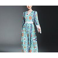 womens going out casualdaily beach vintage swing dress floral v neck m ...
