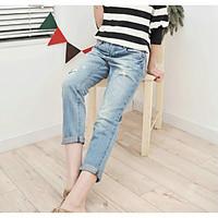 womens mid rise micro elastic jeans pants simple loose solid