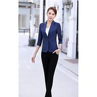 womens going out simple cute street chic spring suit solid v neck long ...