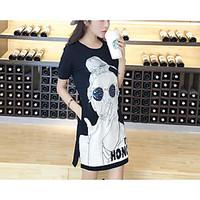 womens going out party sexy cute t shirt solid print round neck short  ...