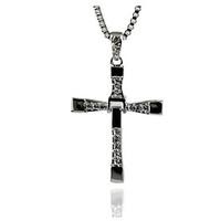 Women\'s Fashion Jewelry Furious Vintage/Party/Casual Alloy Diamond Dominic Toretto\'s Cross Pendant Necklace