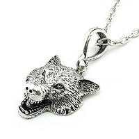 Women\'s Fashion Jewelry Vintage Casual Alloy Punk Wolf Pendant Necklace