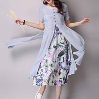 womens going out party vintage sophisticated sheath dress print round  ...