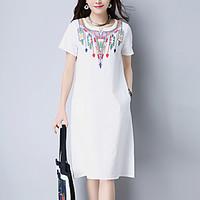 womens going out holiday vintage sophisticated sheath dress embroidere ...