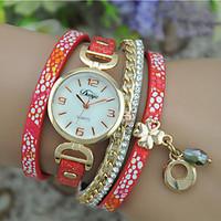 womens fashion watch bracelet watch quartz leather band bangle