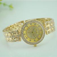 womens fashion watch quartz rhinestone alloy band casual white gold br ...