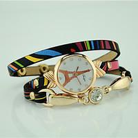 womens fashion bracelet watch quartz leather band eiffel tower