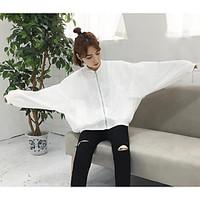 womens going out street chic spring jacket letter stand long sleeve re ...