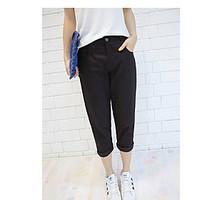 womens mid rise inelastic chinos pants simple straight solid