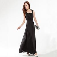 womens plus size street chic swing dress solid deep v maxi short sleev ...