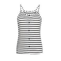 womens casualdaily simple summer t shirt striped strap sleeveless cott ...