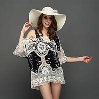 womens going out beach sexy simple loose dress patchwork boat neck abo ...