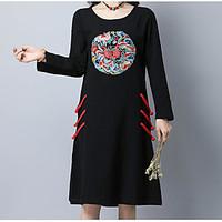 womens going out tunic dress solid round neck above knee short sleeve  ...
