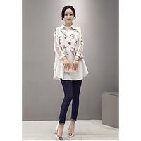 womens partyevening daily cute sophisticated blouse print embroidery s ...