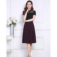 womens midi skirts simple a line solid