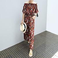 womens casualdaily jumpsuits basic relaxed floral botanical summer