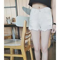 womens high rise micro elastic shorts pants street chic loose solid