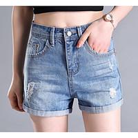 womens high rise micro elastic shorts pants street chic loose solid