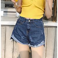 womens high rise micro elastic shorts pants street chic loose solid