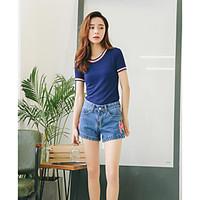 womens high rise micro elastic shorts pants street chic loose print