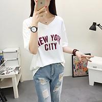 womens casual simple t shirt solid v neck half sleeve cotton
