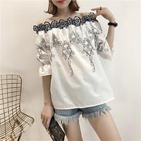 womens casual simple t shirt solid round neck half sleeve cotton