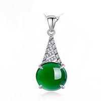 Women\'s Pendant Necklaces Emerald Jewelry Zircon Emerald Alloy Euramerican Fashion Simple Style Jewelry 147Wedding Party Birthday Party/