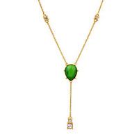 Women\'s Pendant Necklaces Emerald Jewelry Zircon Emerald Alloy Euramerican Fashion Simple Style Jewelry 147Wedding Party Birthday Party/