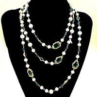 womens strands necklaces layered necklaces emerald jewelry emerald all ...