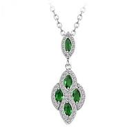 womens pendant necklaces emerald jewelry emerald alloy euramerican fas ...