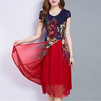 womens plus size going out vintage sophisticated a line chiffon dress  ...