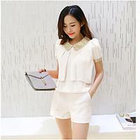 womens casualdaily simple blouse solid square neck short sleeve others