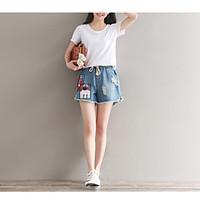 womens high rise micro elastic shorts pants boho straight solid