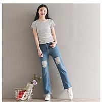 womens mid rise strenchy loose pants simple loose pure color solid