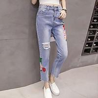 womens mid rise micro elastic skinny pants simple slim solid