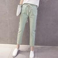 womens mid rise micro elastic skinny pants simple slim solid