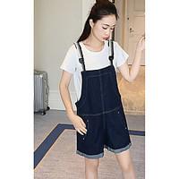 Women\'s High Waist strenchy Jeans Overalls Pants, Simple Loose Solid